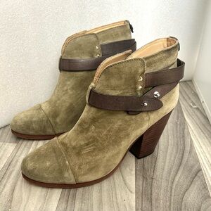 Rag and Bone Harrow suede ankle boots size 39 Green